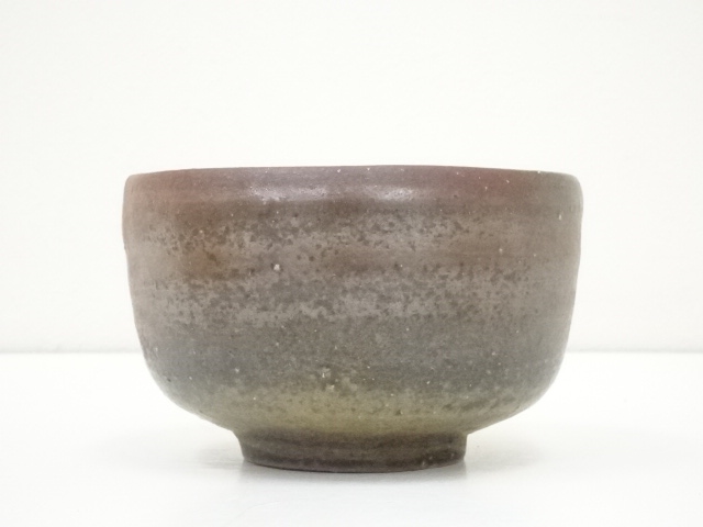 備前焼 小西陶蔵造 緋襷窯変 造形急須 黄銅打出し提手土瓶 共箱 茶道具